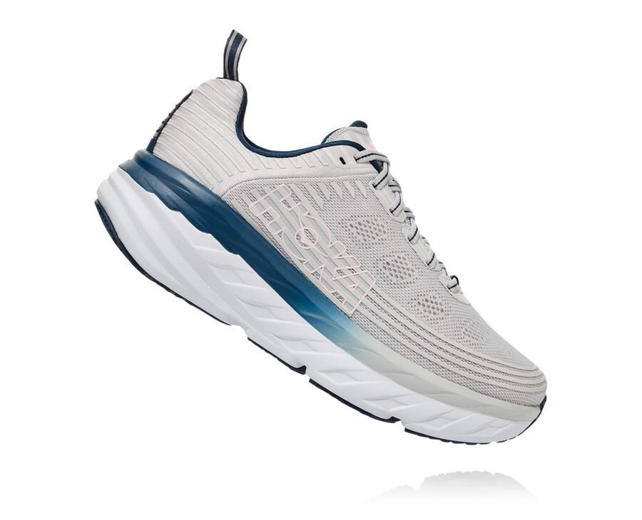 Tenis Corrida Hoka One One Feminino Cinzentas - Bondi 6 - 260-NZXHIE